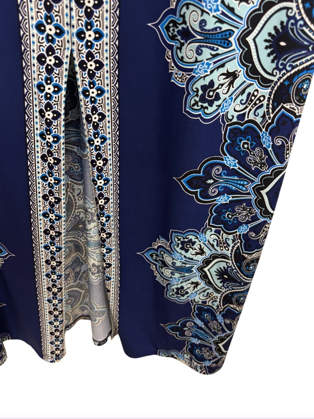 INC International Concepts | Blue Paisley Halter Maxi Dress | Size Medium - Picture 5 of 5